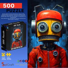 Soi Craft 500 Parça Puzzle Kırmızı Astronot Kıyafeti, Robot #262