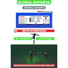 Global Batarya Onvo OV-012 Uyumlu Elektrikli Scooter Bataryası 48V 13000MAH Li-Ion Pil (Orijinal Kapasie)