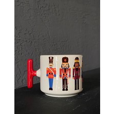 Mor Mürekkep Kurşun Asker Tam Tur Beyaz Kulplu T Yılbaşı Hediyesi Bardak Kupa Fincan Mug