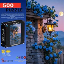 Soi Craft 500 Parça Puzzle Mavi Güller ve Fenerli Bahçe #263
