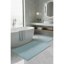 Pimula Home Makarna Banyo Paspası Kaymaz Tabanlı Yıkanabilir 2'li Set 60X100 & 40X60
