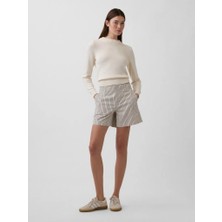 Gap Kadın Şort 5" Mid Rise Downtown Khaki Şort V-Downtown Khakı Short