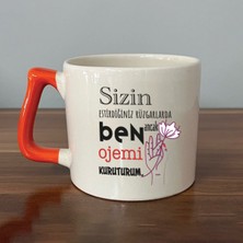 Mor Mürekkep Sizin Estirdiğiniz Rüzgar Ile Turuncu Kulplu Prime Laf Sokma Hediyesi Bardak Kupa Fincan Mug