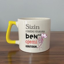 Mor Mürekkep Sizin Estirdiğiniz Rüzgar Ile Sarı Kulplu Prime Laf Sokma Hediyesi Bardak Kupa Fincan Mug
