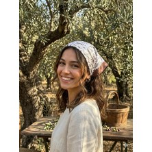 Trend Dokunuş 50-50 Kadın Saten Zeytinli Fular Bandana