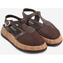 Shoemark Marzo  Kahve  Hakiki Deri &file Kadın Sandalet