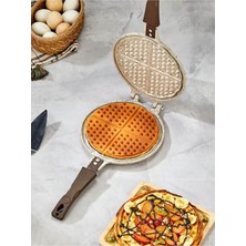 Premini Döküm Waffle Tavası, Bakalit Sap, Şık ve Dayanıklı Mutfak Gereci