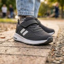 Bukond Çocuk Günlük  Yumuşak Rahat Taban Triko Cırt Bantlı Spor Ayakkabı Sneaker