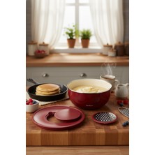 Bambum Nostalji - Karıştırma Kabı Bordo 24 cm