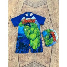 Cg Kids Avengers Hulk Erkek Çocuk Tulum Mayo Boneli Takım