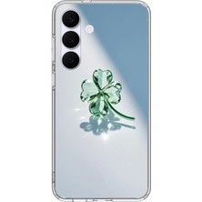 Le Balvo Samsung Galaxy S25 Fe Uyumlu Yeşil Yonca Baskılı Silikon Kılıf