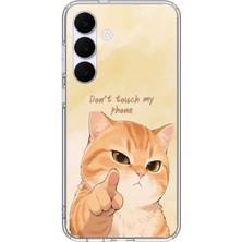 Le Balvo Samsung Galaxy S25 Fe Uyumlu Dont Touch My Phone Baskılı Silikon Kılıf