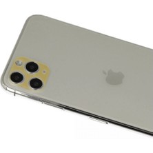 Marsilyan™- Apple Iphone 11 Pro Max Rainbow Kamera Lens Koruma Cam - Gold