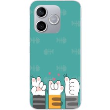 Le Balvo Honor 600 Lite Uyumlu Kedi Patileri Baskılı Silikon Kılıf