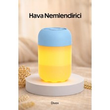 Divex Ultrasonik Hava Nemlendirici - Sessiz Buhar Makinesi, Aroma Difüzörü ve Sıcak LED Gece Lambası