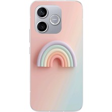 Le Balvo Honor 600 Lite Uyumlu Gökkuşağı Pastel Baskılı Silikon Kılıf
