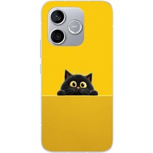 Le Balvo Honor 600 Lite Uyumlu Sarı Gözlü Kedi Baskılı Silikon Kılıf