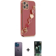 İlk El Grup Pilelistore™ iPhone 12 Pro Kılıf Nova Işık Prime - Siyah 360 Mat Full Body Arka Koruyucu + Neon Fosforlu Kamera Lens - Mı