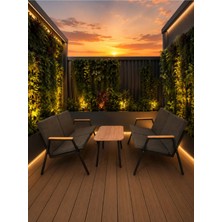 Dekoroom's Viento, Bahçe Mobilyası, 2 + 2, Sehpalı
