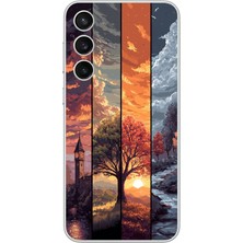 Le Balvo Samsung Galaxy S23 Fe Uyumlu Sonbahar Ilkbaharım Baskılı Silikon Kılıf