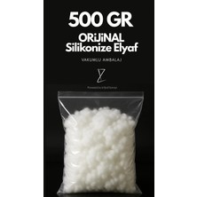 La Mehser 500 gr Orijinal Silikonize Elyaf Dolgu Malzemesi | Yastık, Oyuncak, Bulut Tavan | Vakumlu Ambalaj