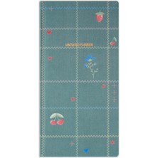 Matt Notebook 9X18 cm Keten Süresiz Haftalık Planlayıcı Kareli Cep Ajandası