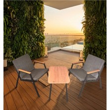 Dekoroom's Viento, Bahçe Mobilyası, 1 + 1 , Sehpa Dahil