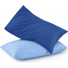 La Mehser 2li Set Laci Mavi Bebek Yastık Kılıfı Seti | Pamuklu | Kapaklı Model 35X45 cm