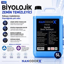 Nanodorx Pro Biyolojik Zemin Temizleyici ve Koku Giderici 5 L | Düşük Köpük | Makine Uyumlu