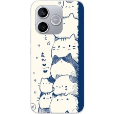 Le Balvo Honor 600 Lite Uyumlu Mavi Kedi Kardeşliği Baskılı Silikon Kılıf