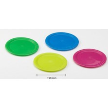 Ark Renkli Plastik Tabaklar 3 Adet Karışık Renk