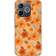 Le Balvo Honor 600 Uyumlu Turuncu Papatyalar Baskılı Silikon Kılıf