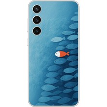 Le Balvo Samsung Galaxy S23 Fe Uyumlu Balıklar Yüzüyor Baskılı Silikon Kılıf
