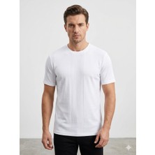 Centilmen Dior Bisiklet Yaka Kısa Kollu Dokulu Basic Triko T-Shirt 2517202