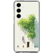 Le Balvo Samsung Galaxy S24 Fe Uyumlu Sarmaşıklı Ev Baskılı Silikon Kılıf