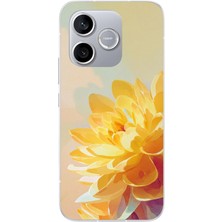 Le Balvo Honor 600 Lite Uyumlu Sarı Çiçek Baskılı Silikon Kılıf