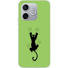 Le Balvo Honor 600 Lite Uyumlu Tutunan Kedi Baskılı Silikon Kılıf
