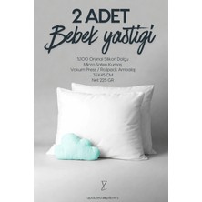 La Mehser 2 Adet Bebek Yastığı 35X45 Saf Silikon Dolgu Pamuklu Kumaş Yüksek Kalite -