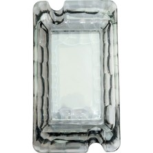 Premium Quality Premiumquality Siyah Şeffaf Kristal Desenli Ikili Puro Küllüğü - TR9751