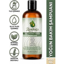 Yoğun Keratin & Kolajen Kompleks Onarıcı Şampuan - Doğal, Sülfatsız & Tuzsuz 400 ml