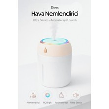 Divex Renkli Rgb Işıklı Hava Nemlendirici - Ultra Sessiz Aromaterapi Difüzörü - Bebek Odası Uyumlu