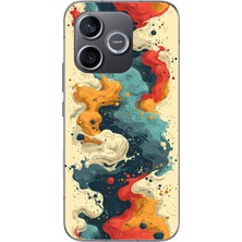 Le Balvo Honor 600 Uyumlu Ahenkli Boya Izleri Baskılı Silikon Kılıf