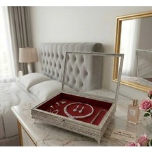 UltraMint Şık Cam Kapaklı Ayaklı Lüks Takı Saklama Kutusu