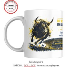SARUHAN CONCEPT Kişiye Özel Fenerbahçe Temalı Isim Baskılı Kupa Bardak, Taraftar Bardağı