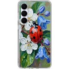 Le Balvo Samsung Galaxy S25 Fe Uyumlu Uğur Böceği Yağlı Boya Baskılı Silikon Kılıf