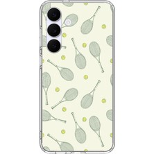 Le Balvo Samsung Galaxy S25 Fe Uyumlu Tenis Raketleri Baskılı Silikon Kılıf