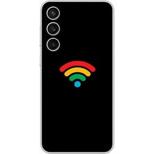 Le Balvo Samsung Galaxy S23 Fe Uyumlu Wifi Simgesi Baskılı Silikon Kılıf