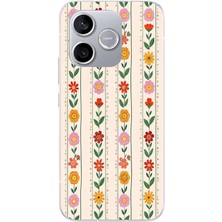 Le Balvo Honor 600 Lite Uyumlu Çiçekler ve Yaprakları Baskılı Silikon Kılıf