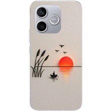 Le Balvo Honor 600 Lite Uyumlu Gün Batımı Çizim Baskılı Silikon Kılıf