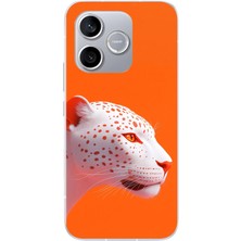 Le Balvo Honor 600 Lite Uyumlu Turuncu Kaplan Baskılı Silikon Kılıf